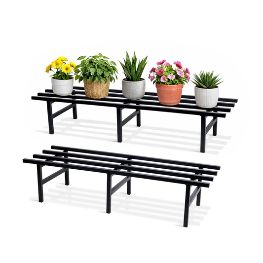 2 Tier Metal Plant Stand Rack – Indoor & Outdoor Plant Display